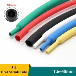 3:1 Heat Shrink Tube with Glue Dia 1.6mm~50mm Repair DIY Insulated Cable Protector Cover Sheath Sleeve Shrink Tubing For Wires