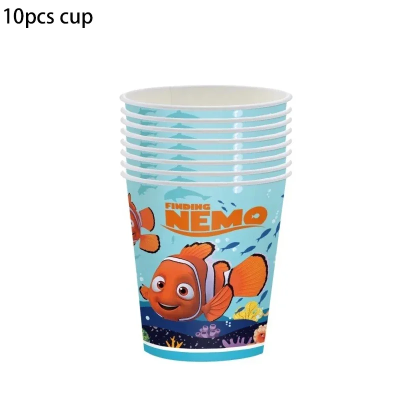 Disney Clownfish Nemo Kids Birthday Party Decorations Disposable Tableware Cup Plates Napkin Tablecloth For Baby Shower Supplies