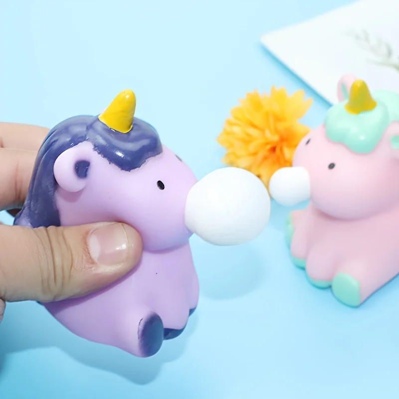 Squeeze Toy Cute Unicorn Squishy Toys Colorful Fidget Toys Stress Ball for Kids Adults Soft Squishies for Autism Focus Tool