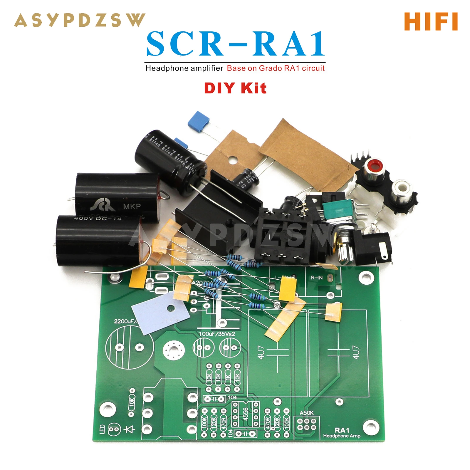 HIFI SCR-RA1 JRC4556 Headphone amplifier DIY Kit/Finished board Base on Grado RA1 circuit