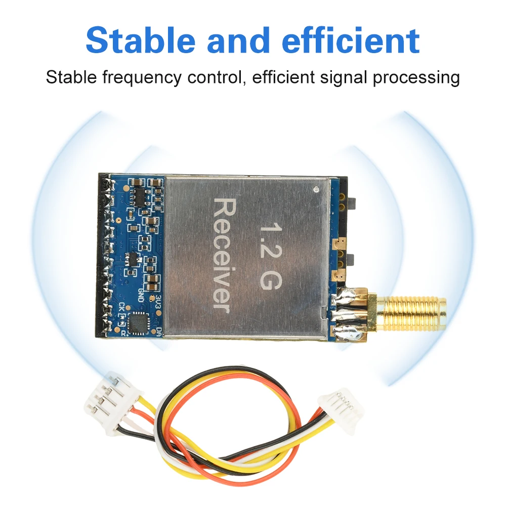 1080 ~ 2200MHz RX1264-CPB Modul Transmisi Gambar FPV Nirkabel 1.2G 64CH FM Analog Sensor Transmisi Audio dan Video Nirkabel