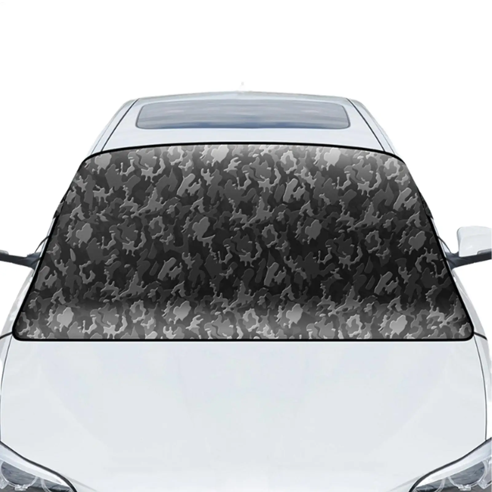 Car Windshield Cover Heavy Duty Windproof Oxford Fabric For All-Season Protection, Universal Sedan, SUV, Truck, Scooter Parking