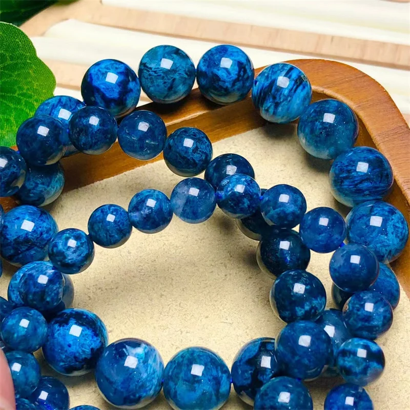 Natural Blue Garden Quartz Bracelet Fashion Healing Personalized For Men Women Gemstone Jewelry Lovers Gift 1pcs 8/9/12MM