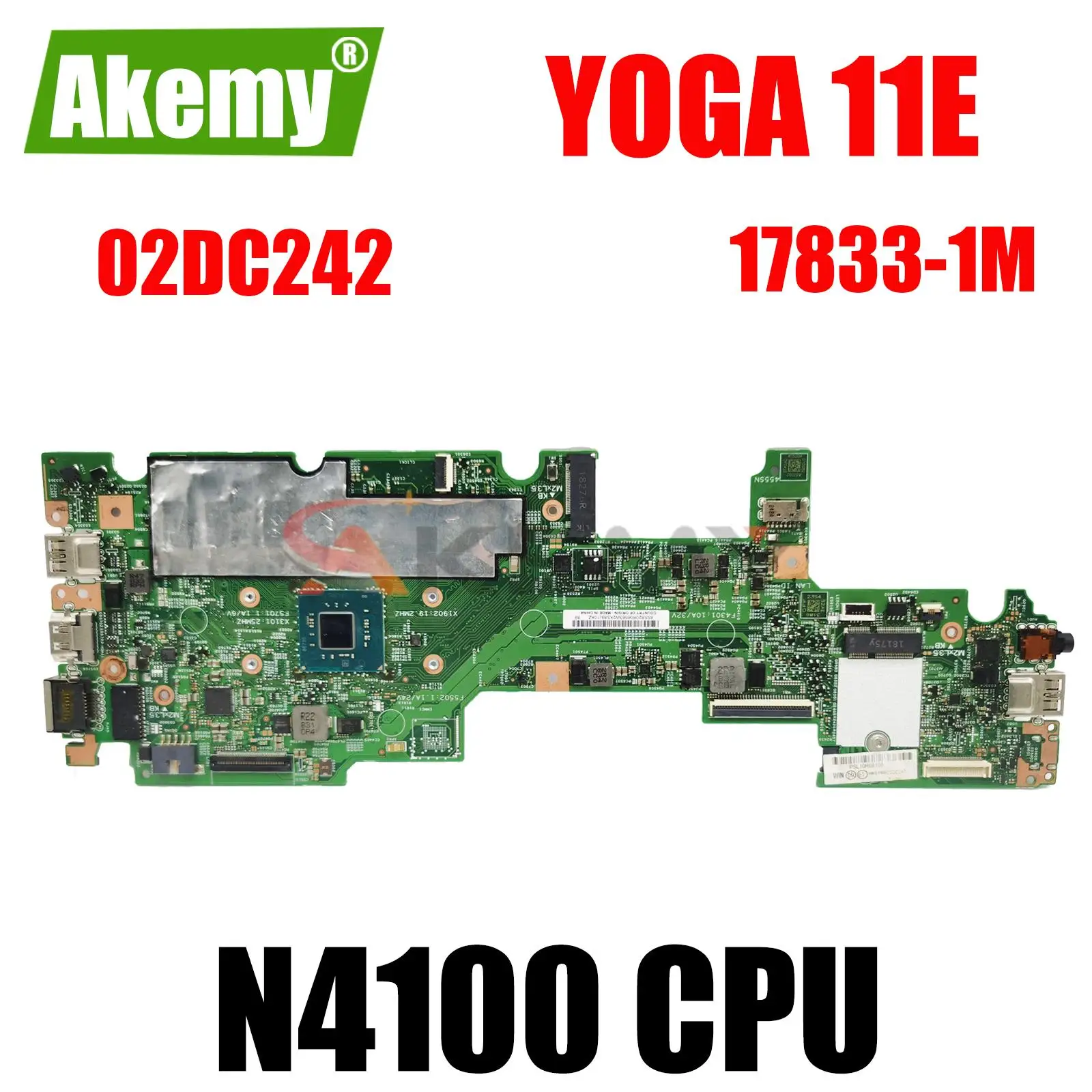 

02DC242 For LENOVO Thinkpad YOGA 11E Celeron N4100 Notebook Mainboard 17833-1M 448.0DA06.001M SR3S0 DDR3 Laptop motherboard