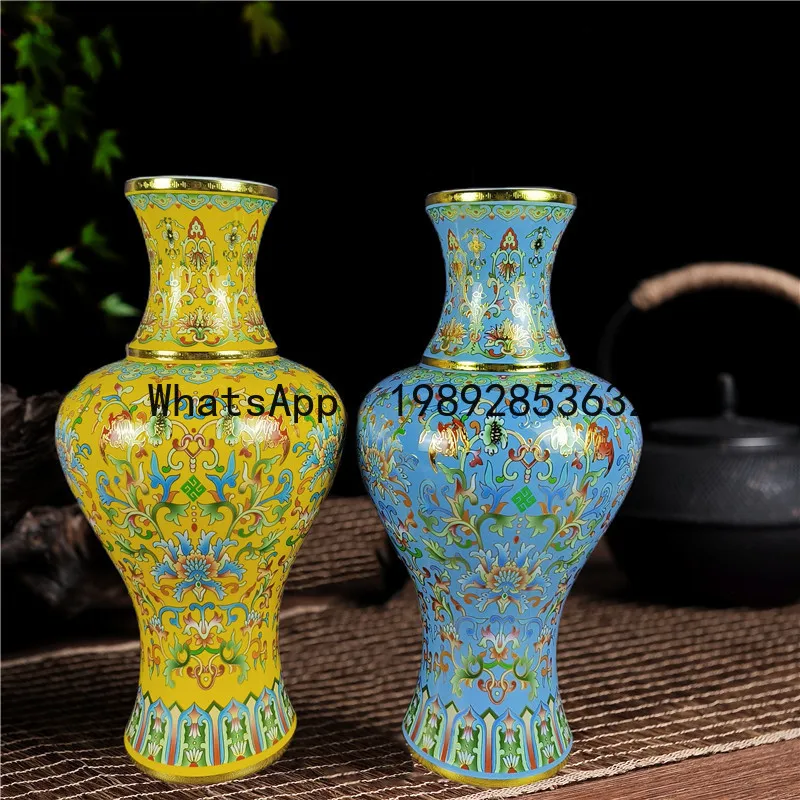 

PYJ China Hongjingdezhen ceramic ancient Chinese home living room enamel vase decorative ornament