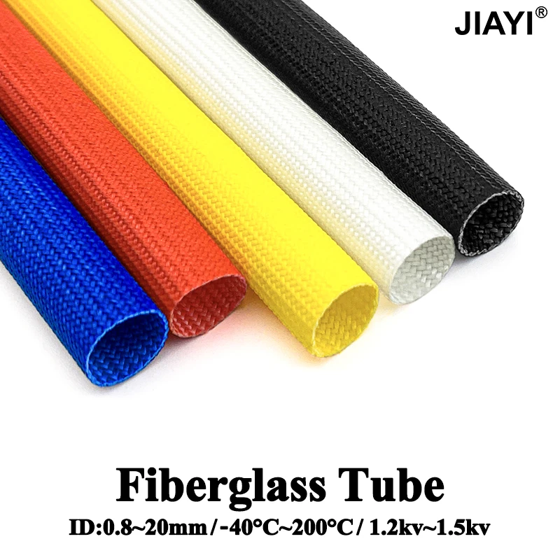 1- 14mm Fiberglass Hose Silicone Resin Coated Insulated Soft Chemical Glass Fiber Braided Sleeve High Temperature Pipe Wire Wrap