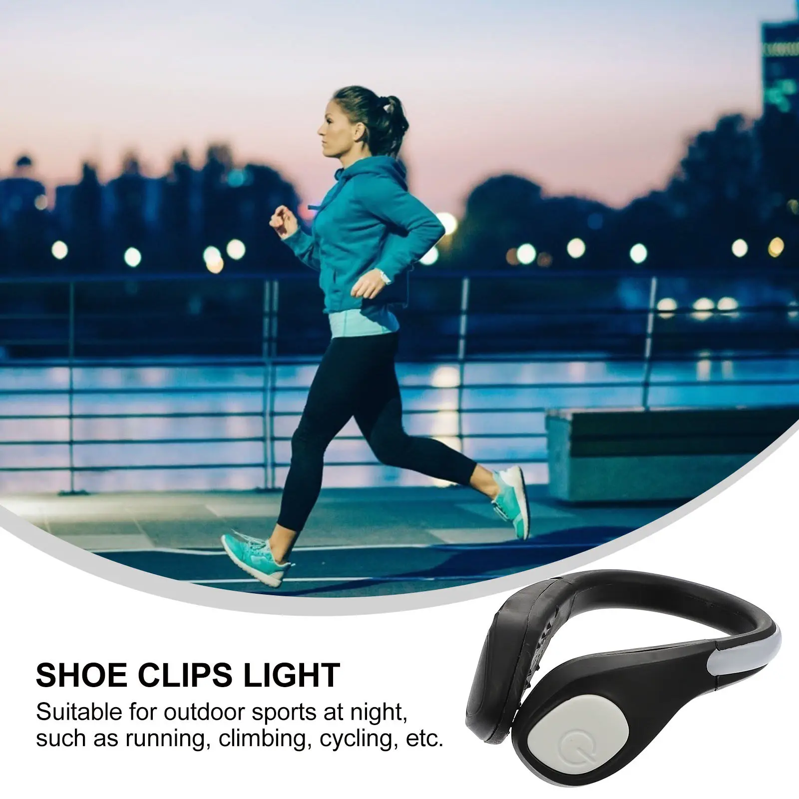 2Pcs Safety Shoe Clip Lamp Bright Multi-Mode Luminous Light for Night Running Biking Walking Climbing Sports Warning Visibility