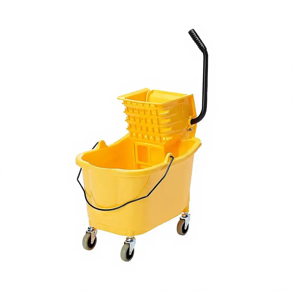 

Floor Cleaning Mop Bucket with Wheels, 35-Quart Capacity, Yellow
