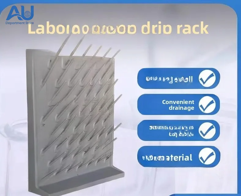 Laboratory Drip Rack PP Single and Double-sided Adjustable 27-stick Beaker Holder Drain Utensils Cool Dry Rack High Density