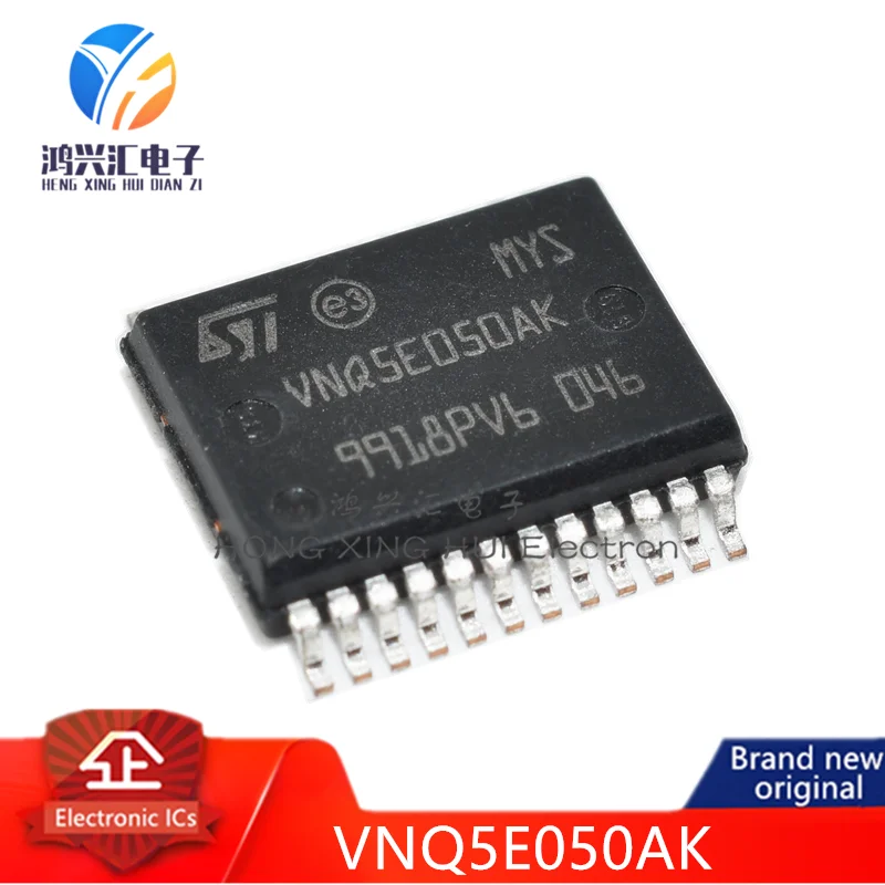 VNQ5E050AK Current Limit SW 4-IN 4-OUT to 38A Automotive 24-Pin PowerSSO EP T/R