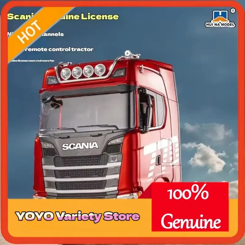 

Huina Scania 770s масштаб 1:16 Радиоуправляемый грузовик из сплава 4wd с дистанционным управлением, инженерная игрушка с прицепом для мальчиков и детей