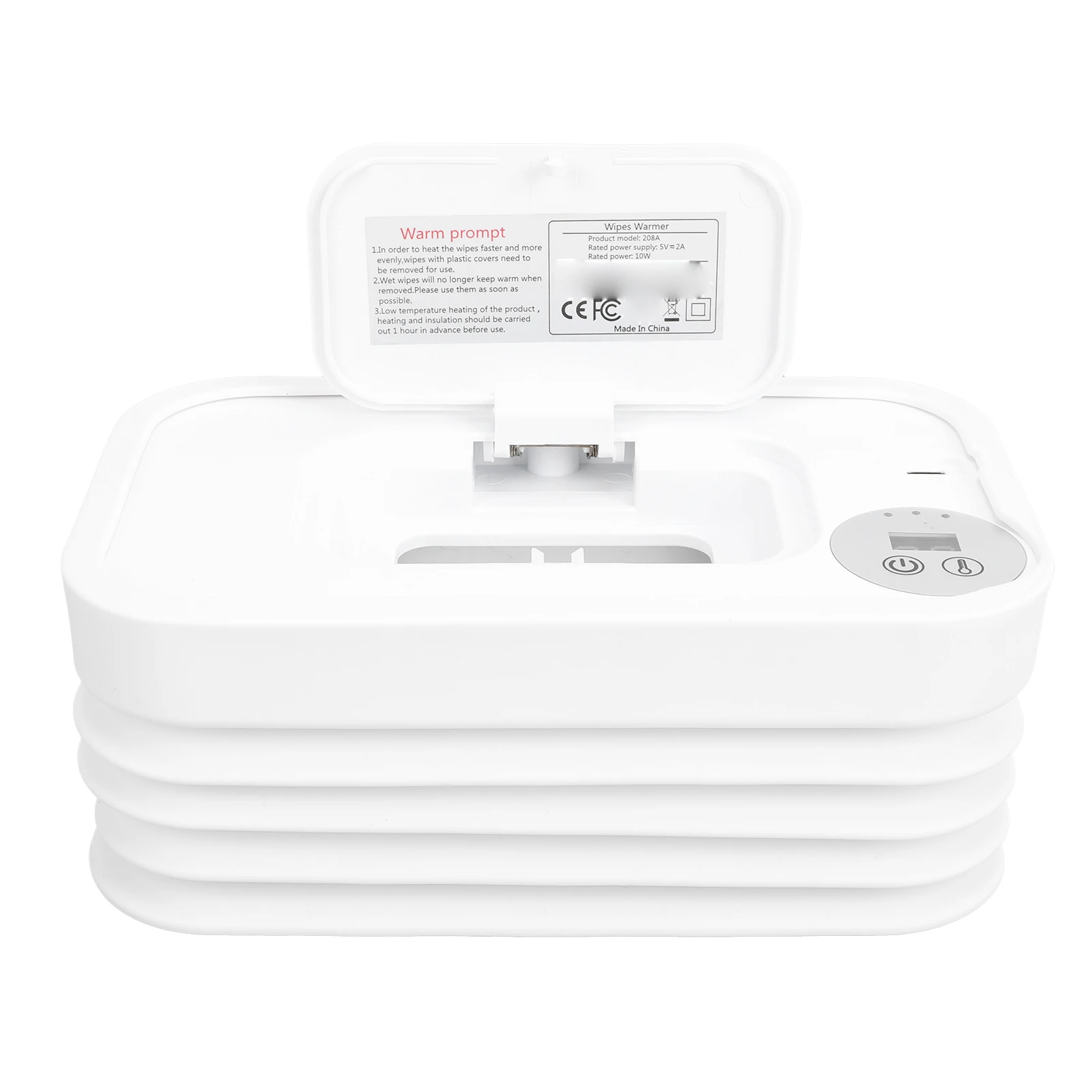 طوي مسح دفئا مناديل مبللة دفئا 3 إعدادات درجة الحرارة شاشة ديجيتال طوي المحمولة USB مسح سخان وموزع #1