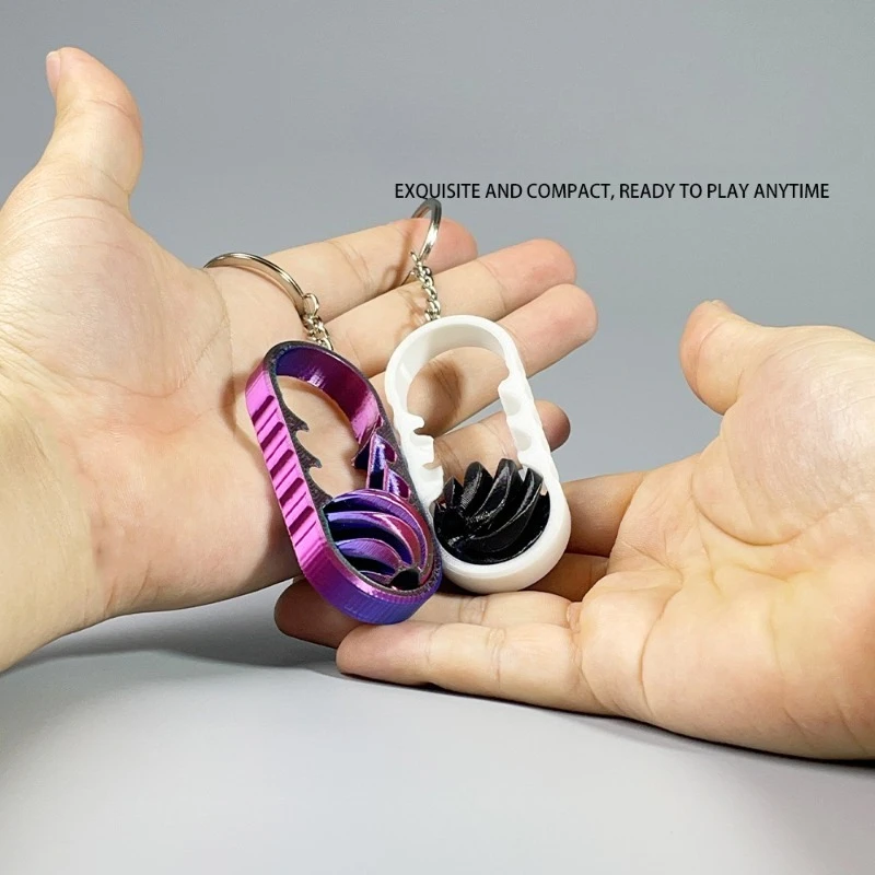 3D Printed Decompression Fidget Spinner Two-Color Vortex Toy Spiral Three-Dimensional Structure Ornament for Stress Relief