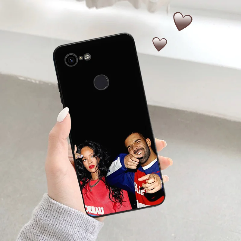 Matte Phone Case for Pixel 8 8a 7 7a 6 6a Moto Edge 20 30 40 Pro OneFusion G200 Drake Soft Black Cover