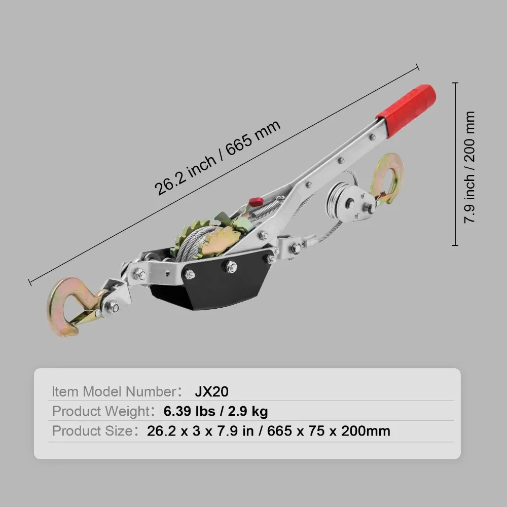 Heavy Duty Double Hook Ratchet Wire Cable Puller Multifunctional Tensioning Device For Power Construction Work