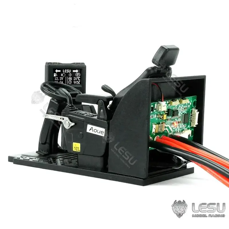 1/14LESU construction machinery model driver seat retrofit multi-function LCD excavator