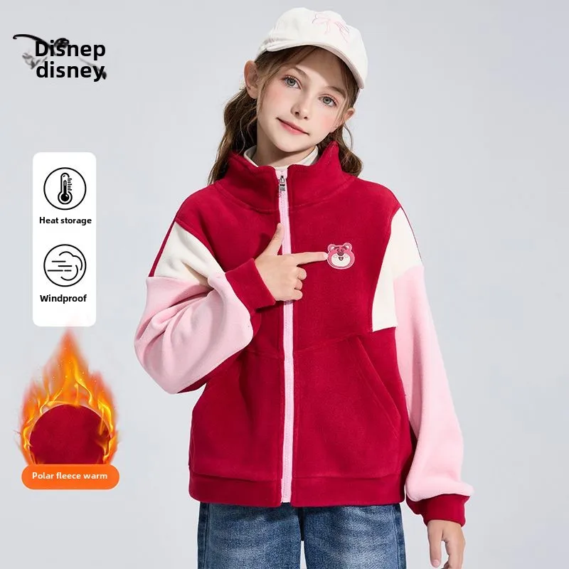 New Disney Lotso cute children's comfortable, soft and versatile winter thickened and warm double-sided velvet cotton jacket