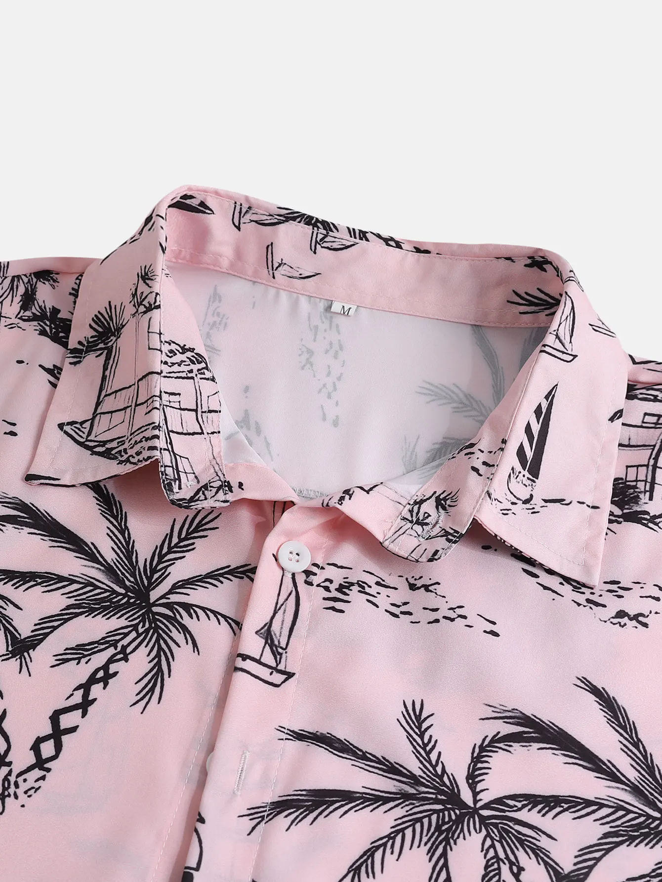 Men Street Fashion Summer Daily Shirt Hawaiian Cartoon Print Casual Loose Shirts Short Sleeve Beach Loose Tops