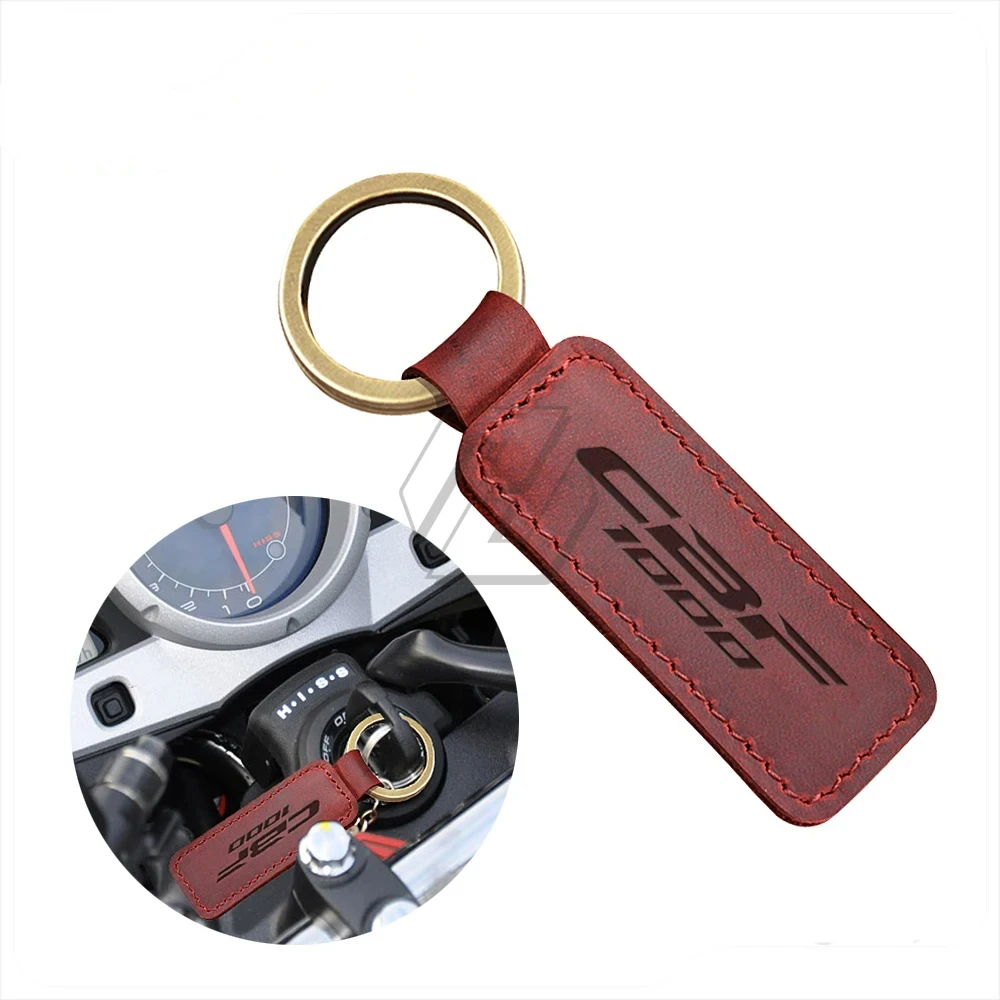 Motorcycle Cowhide Keychain Keyring Fits for Honda CBF1000 CBF 1000