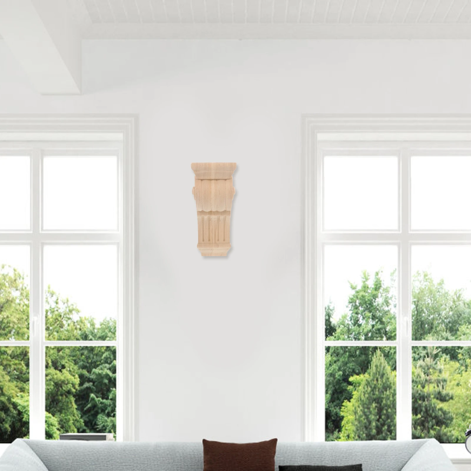 

Wooden Roman Column Solid Corner Applique Decorative Carved Corbel Furniture Overlay Trim Corbels Decorative Wood Appliques
