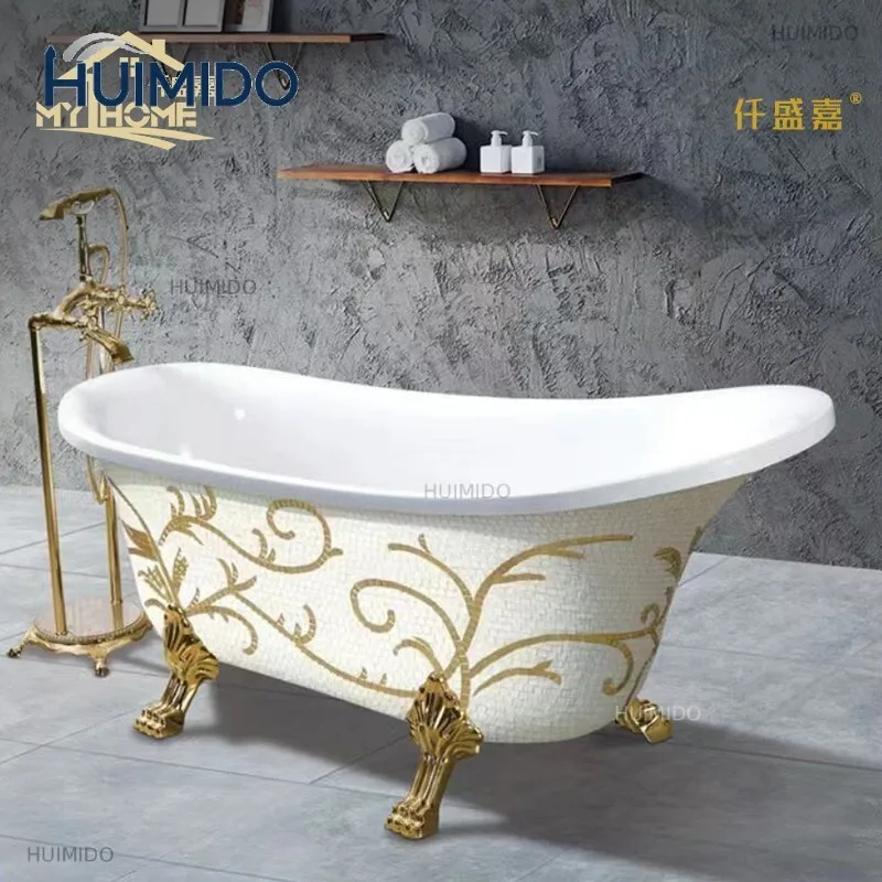 Independent vintage noble concubine bathtub, small apartment hotel bathtub, non-cast iron