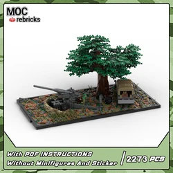 WW2 GMC CCKW-353B Cargo Truck and Long Tom diorama Building Blocks Military Series Model Bricks Toy Children's Puzzle Gift