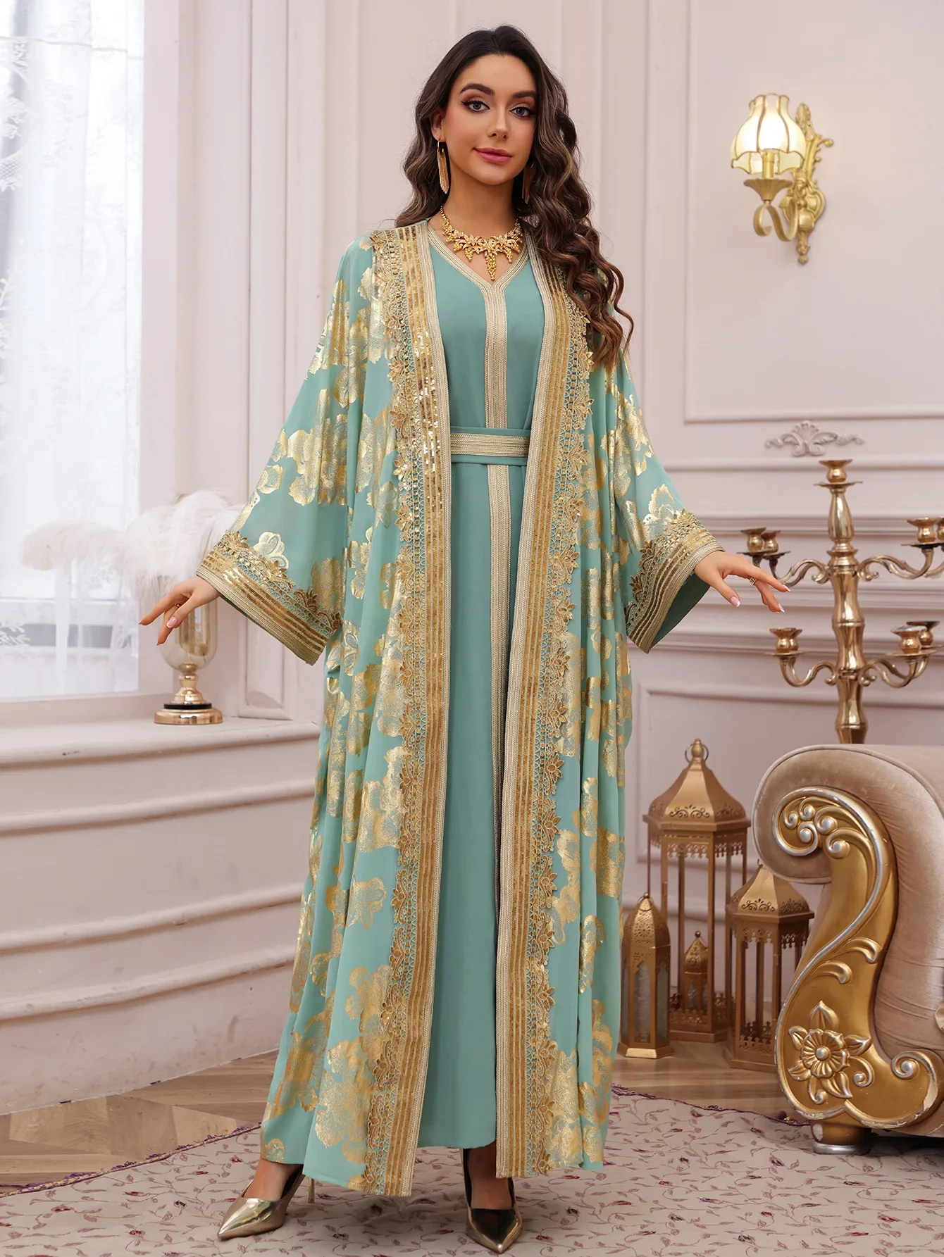 Eid femmes Robe musulmane Abaya broderie fête Jalabiya Ramadan robes longues Abayas robes Largos caftan arabe longue Robe 2025