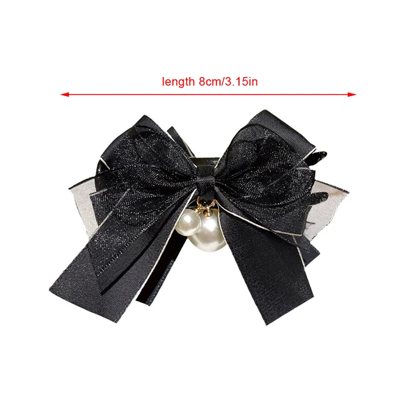 Elegant Bow Hair Claw Bowknot Pearl Grab Clip Hairpin For Women Ponytail Clips Girl Korean Hair Accessories Headwear