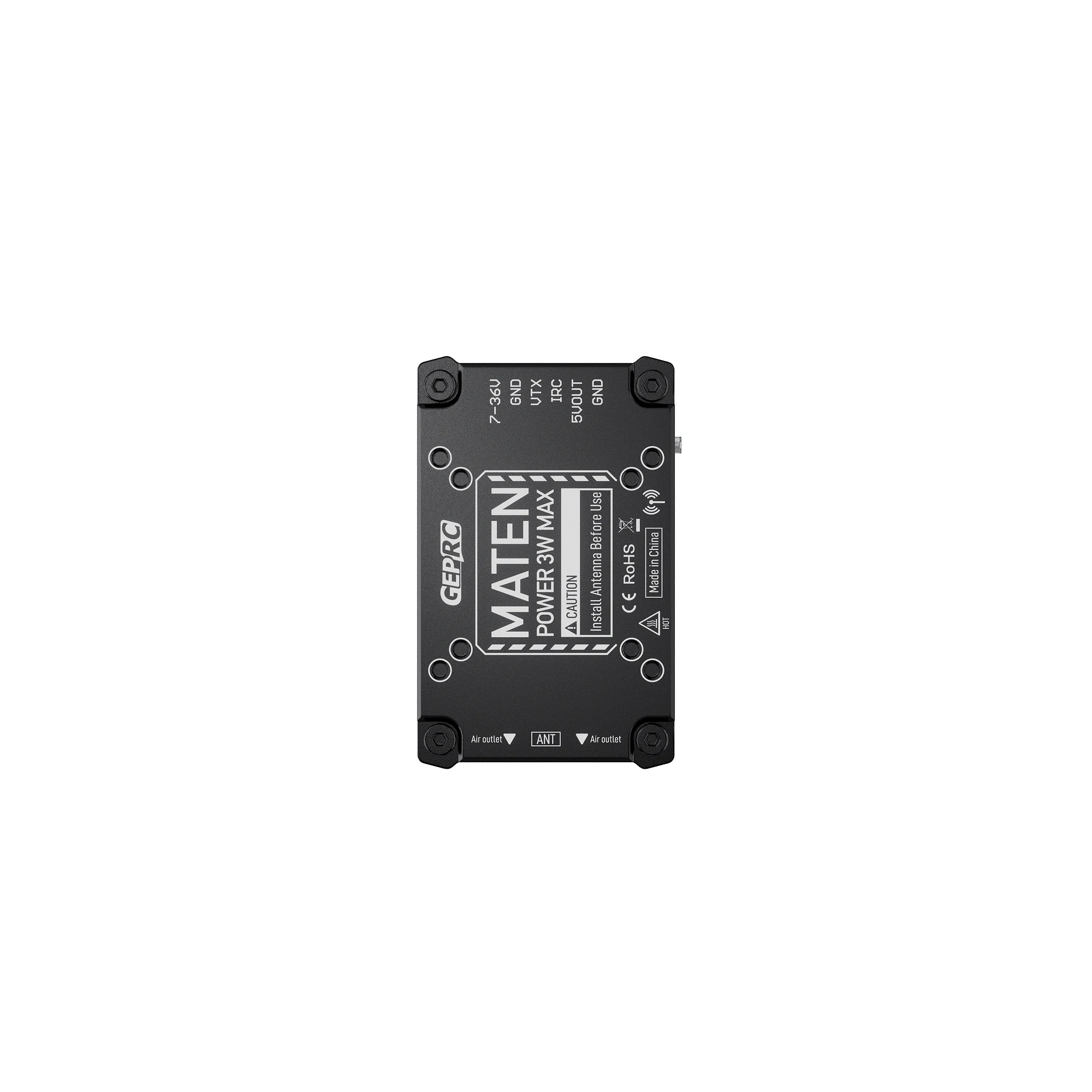 GEPRC MATEN 3.3G 3W VTX PRO VRX with 3.3G Signal Alarmer Antenna