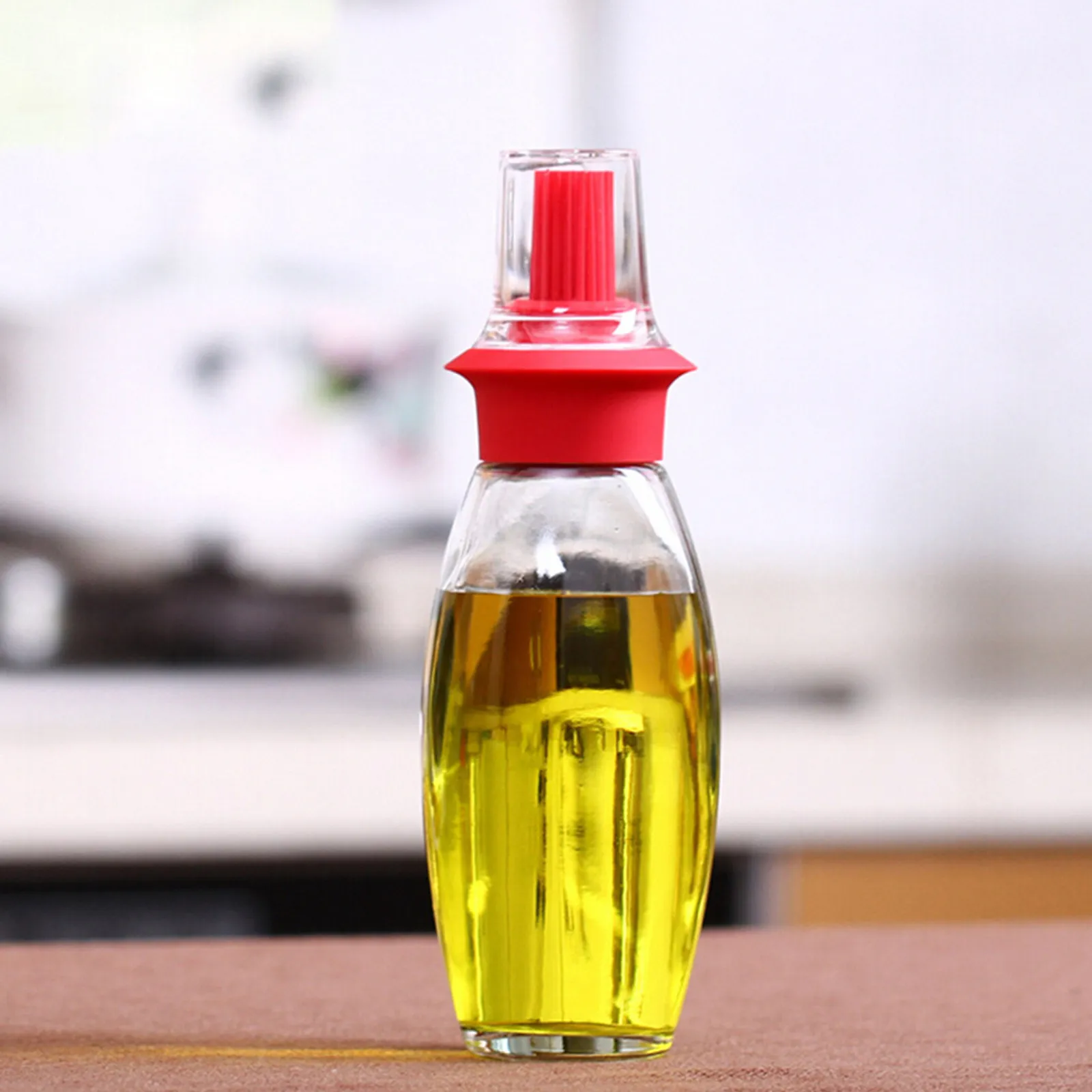 Silicone Oil Bottle Brush Barbecue Brush for Grilling Baking Spreading Butter Sauce Food Grade Reusable Versatile Kitchen
