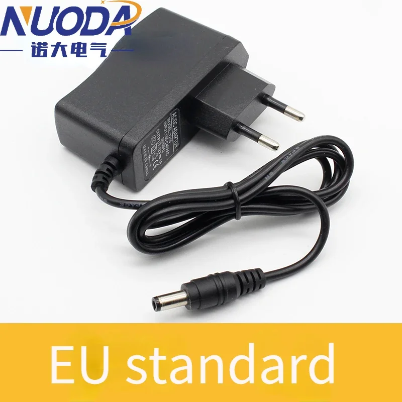 NUCATION-Adaptateur secteur UE, convertisseur 12V, 1A, AC 100V-240V, DC 12V, 1A, 1000mA, prise UE, DC 5.5mm X 2.1mm, 1 pièce