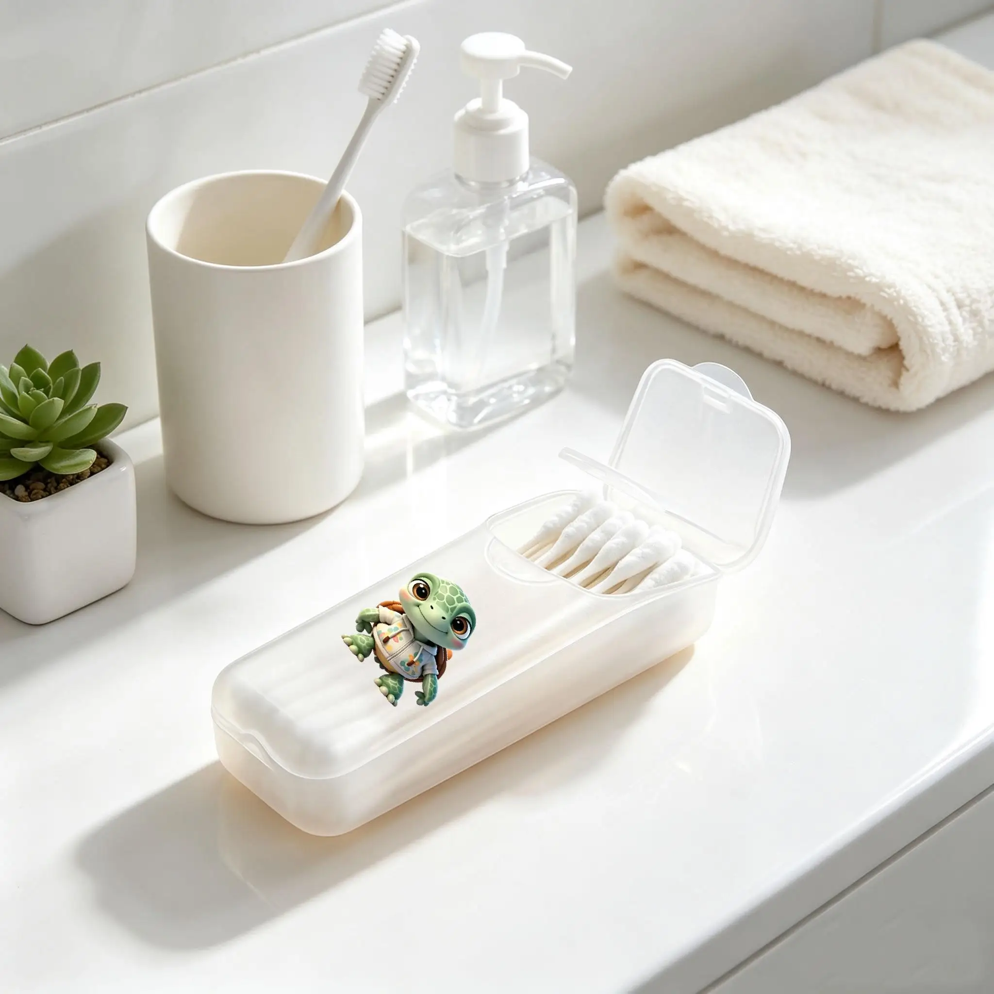 Turtle Mini Storage Box, Travel Pill & Capsule Case, Food-Grade PP Container for Toothpicks, Dental Floss, Small Parts & Tiny It
