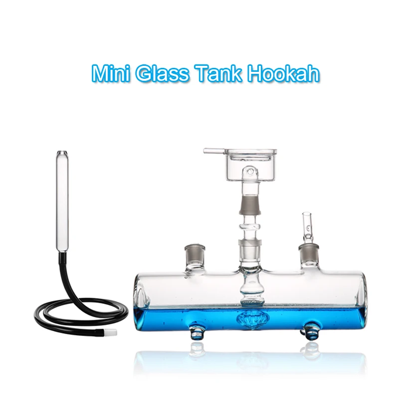 Small Classic Glass Bottle Nargile Shishas Hose Tank Water Hookah Pipe Complete Set Silent Smoking Experience