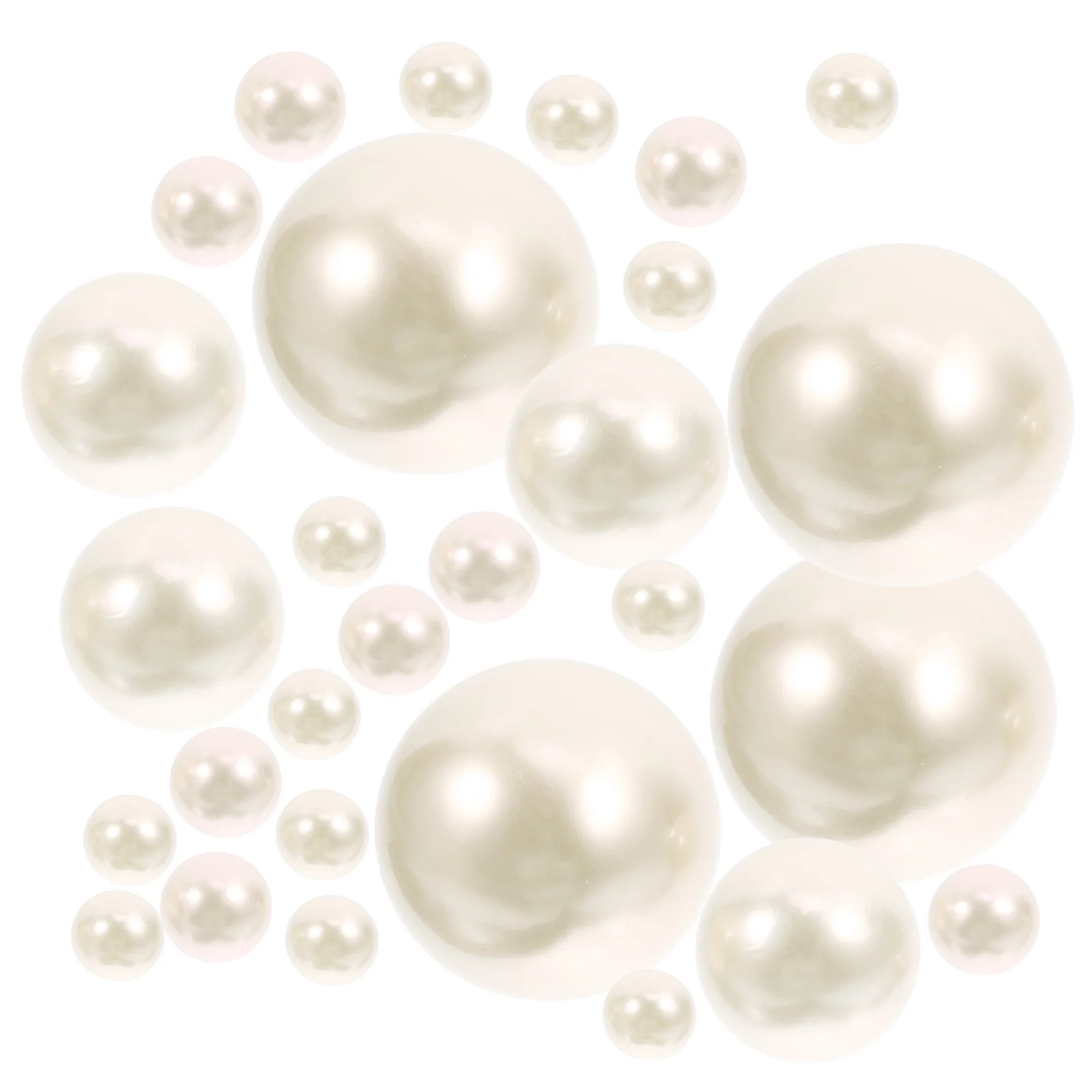 

125 Pcs Pearl Vase Filling Filler Fake Pearls for Round Glasses Ornaments Gold Decorations Fillers