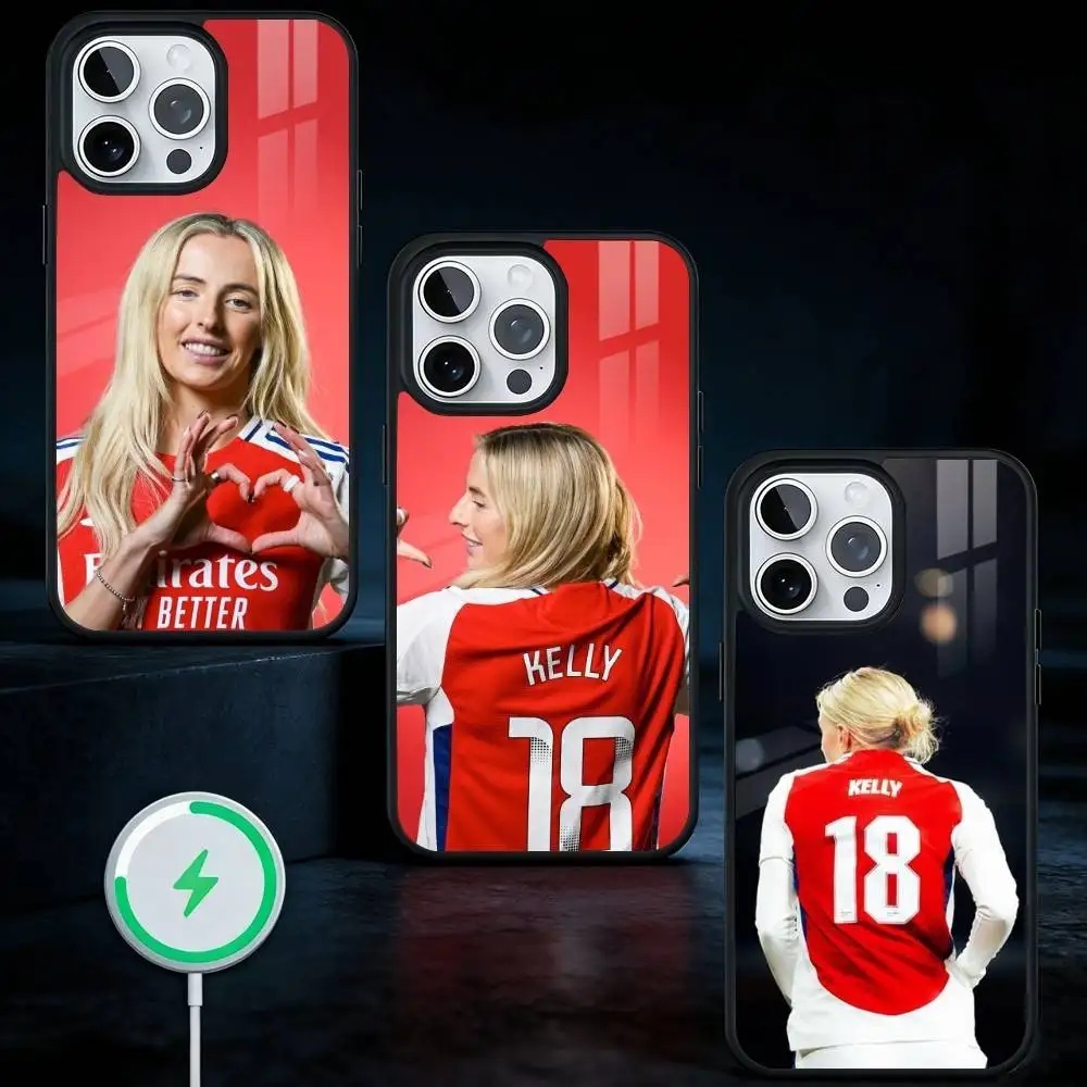 

Football C-Chloe Kelly 18 Phone Case For iPhone17,16,15,14,13 Plus,Pro Max Magnetic For Magsafe Wireless Charging
