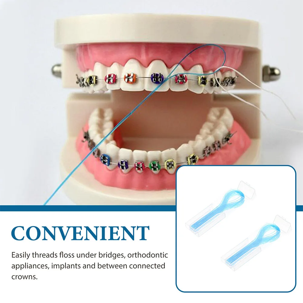 

100 Pcs Floss Needle Brace Nylon Thread Flossers Threaders for Flossing Retainer