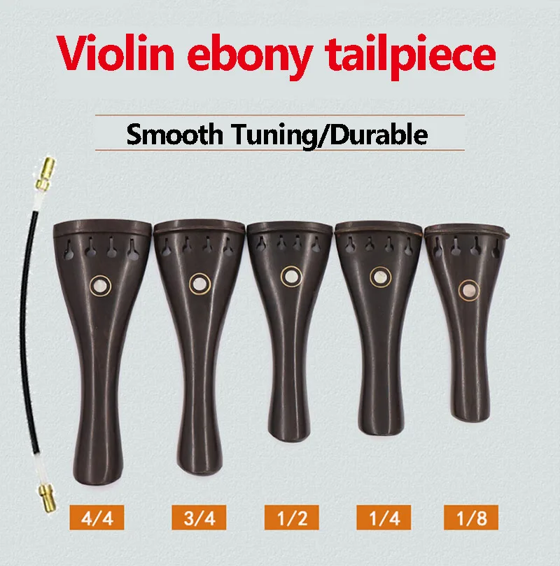 4/4 3/4 1/2 1/4 1/8 1/10 1/16 ebony wood violin tailpiece,violin parts,violin accessories 15-16.5 inch viola