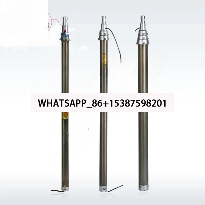 Collapsible mast portable telescopic pneumatic mast for antenna and lights