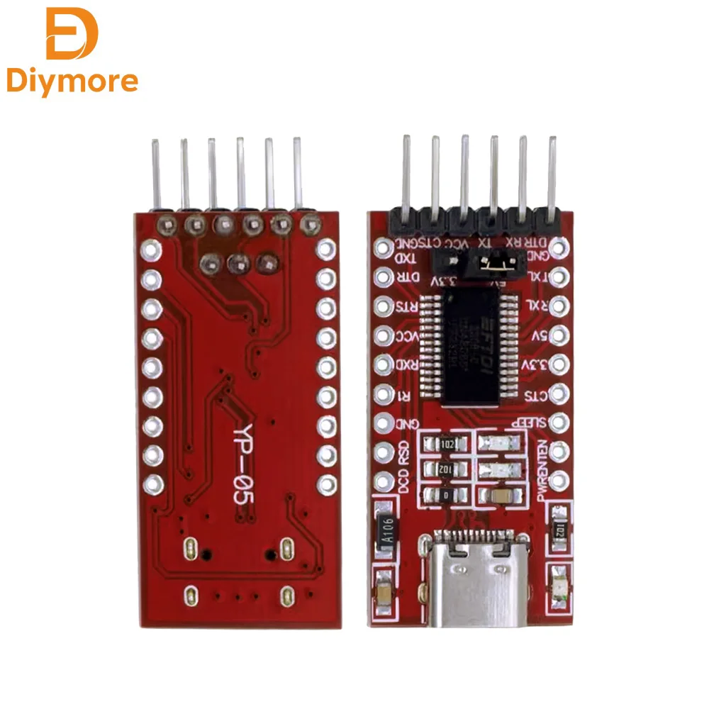 3.3V 5V FT232RL Module USB To TTL TYPE-C Interface For Arduino Stablebility DTR RX TX VCC CTS GND