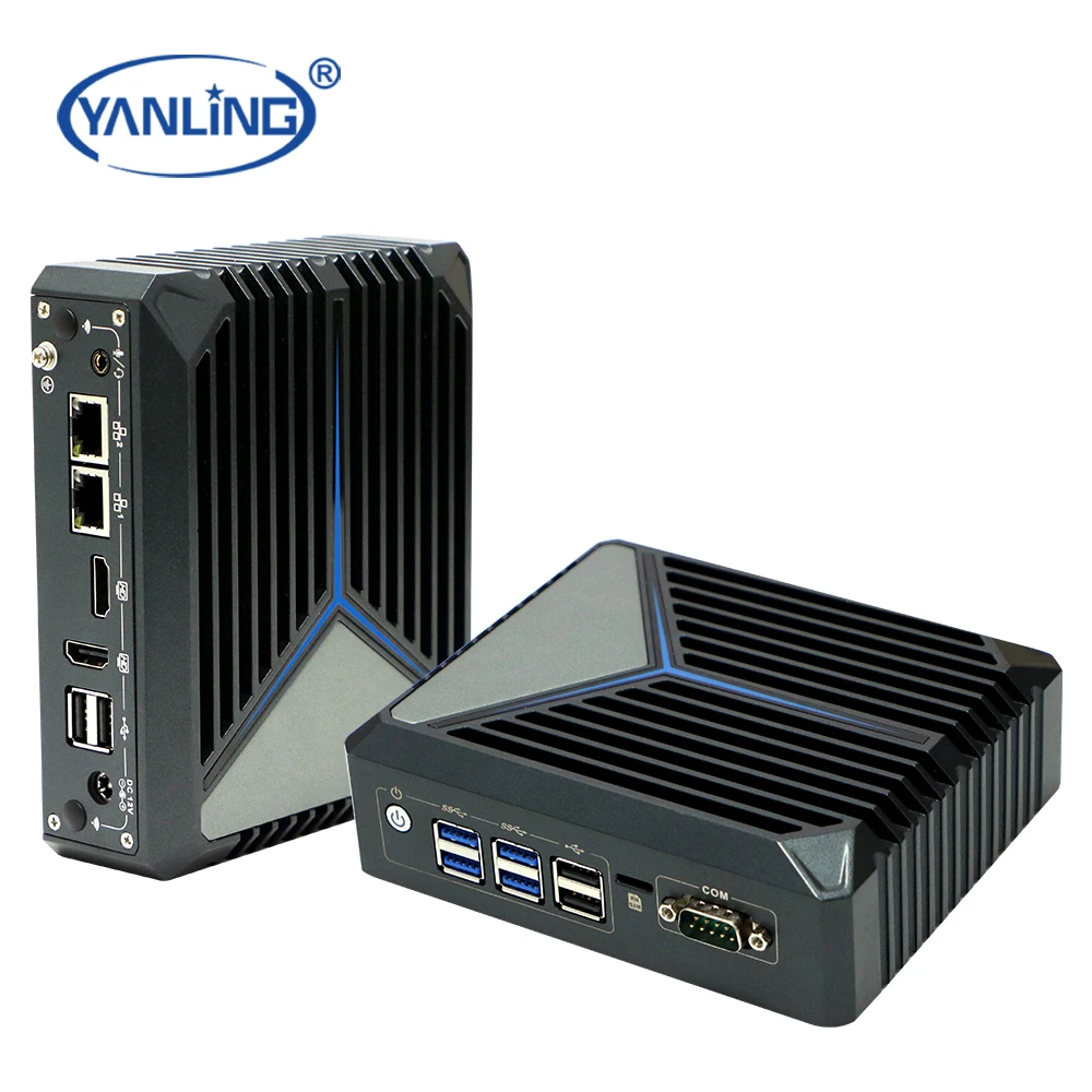 Yanling Mini Thin Client J6412 Desktop PC Dual 4K FHD Display Fanless Linux Cheap Computer In Stock