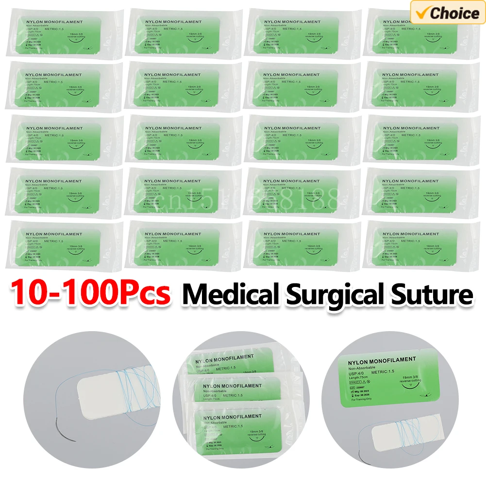 

Medical Surgical Suture Nylon Silk Polypropylene Polyester Monofilament Thread Suture Teaching Exercises Demonstrations Practice