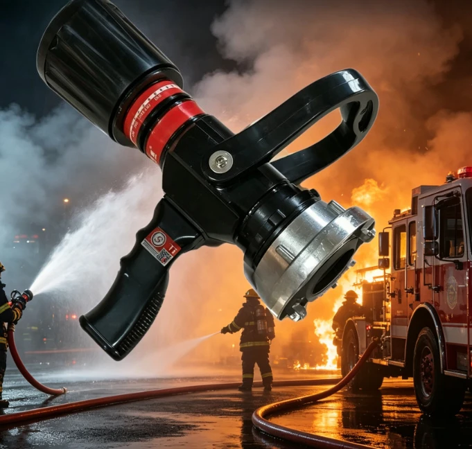 Large Flow Fire Equipment QLD6.0/8 Recoilless Fire Water Gun Adjustable DC Spray Fire Hose Nozzle