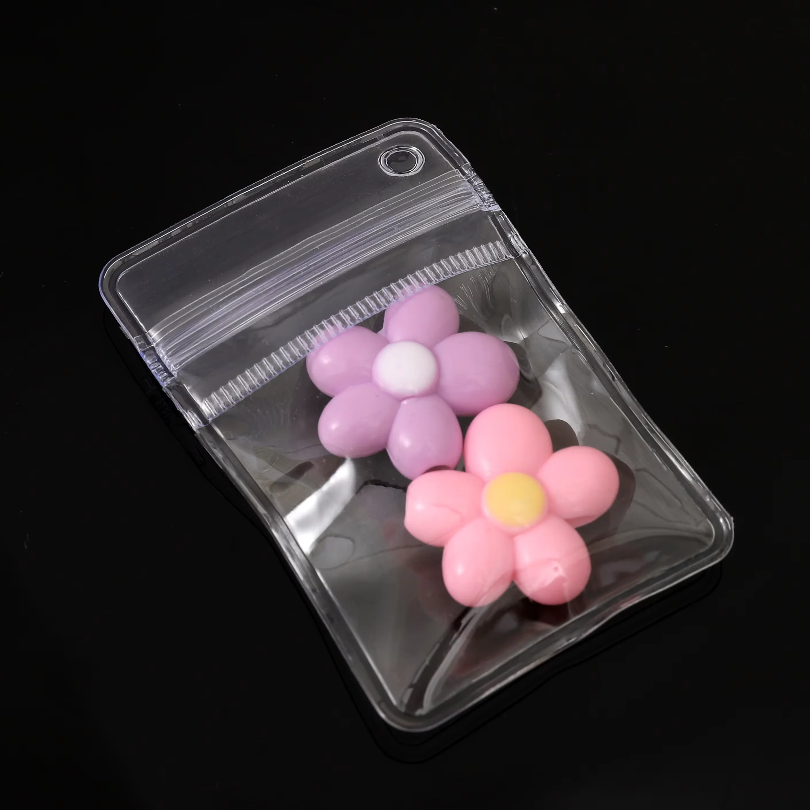 20Pcs PVC Transparent Zipper Bags With Side Hole Clear Anti Oxidation Jewelry Organizer Bag Dust Proof Travel Gifts Storage Bags