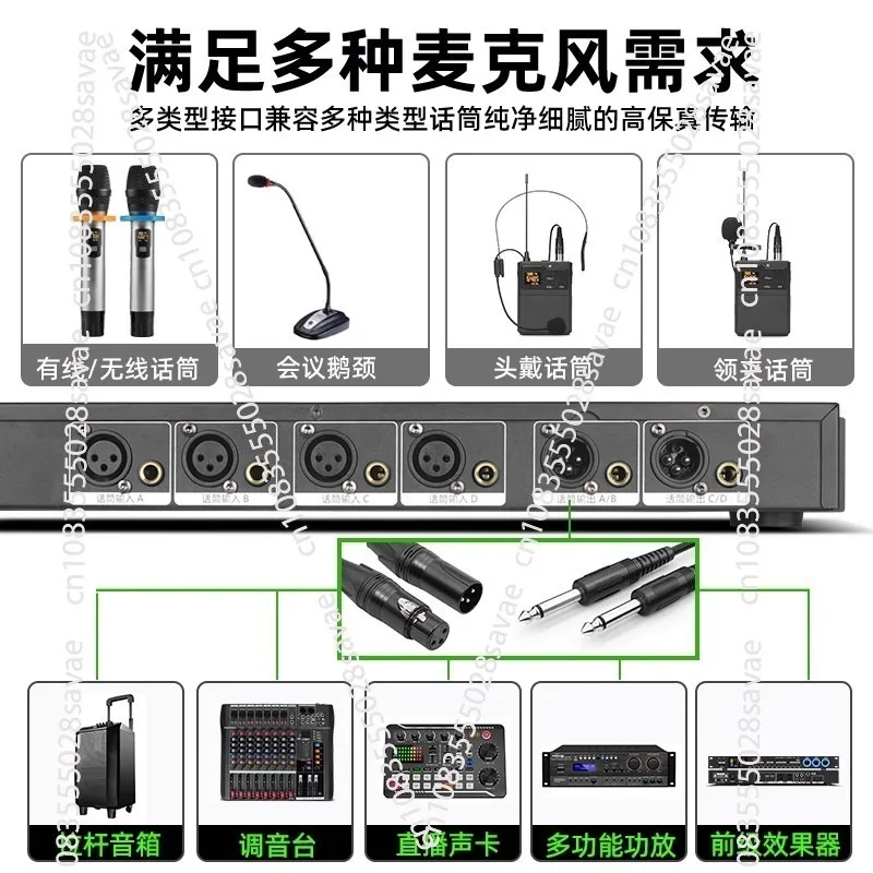 One-button Intelligent Fully Automatic Anti-howling Feedback Suppressor Professional Microphone Frequency Shifter Home KTV Stage