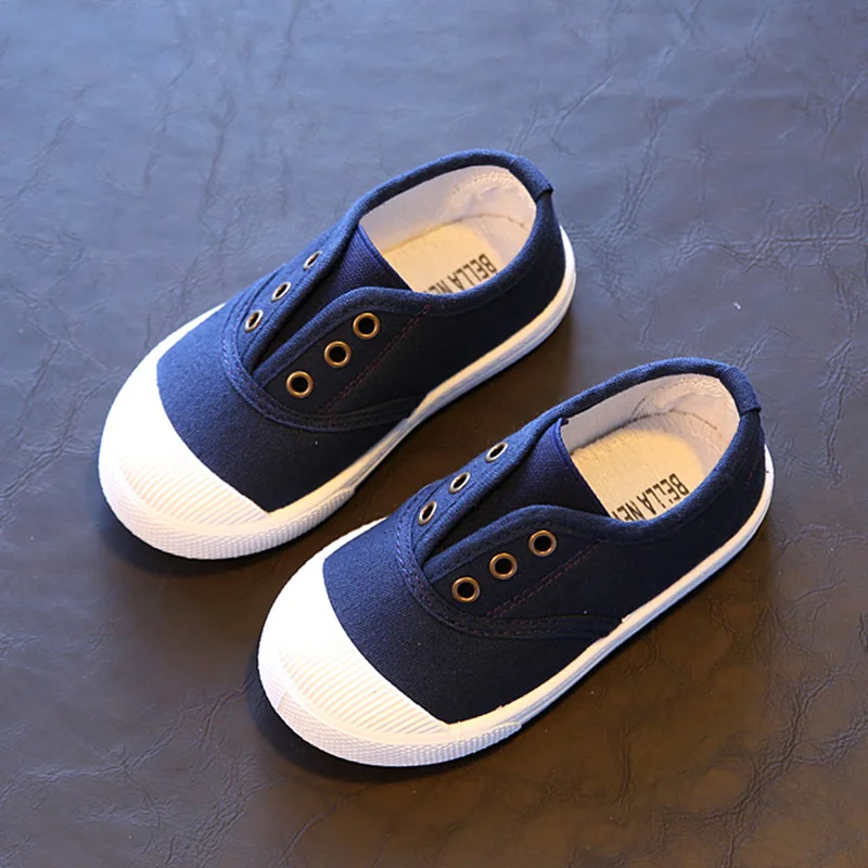 2026 Spring Summer Kids Shoes For Boys Girls Insole 13.5-18CM Candy Color Children Casual Canvas Sneakers Soft Fashion Shoes