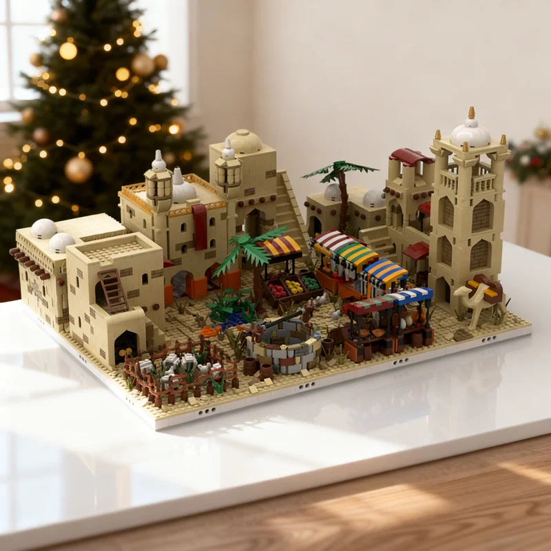 

3957pcs MOC Desert Village Build Different Mocs Modular Streetscape Model Building Blocks Construction Toy Christmas Gift Kids