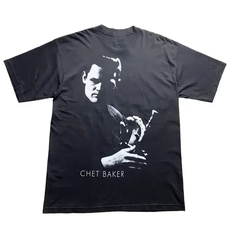 Vtg CHET BAKER Live In Tour Cotton Black All Size T Shirt