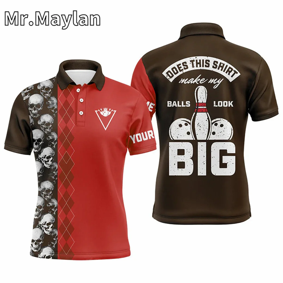 Camiseta deportiva de bolos con nombre personalizado 3D para hombre, Polo  Retro negro y rojo, camisetas del equipo de bolos, atuendo Unisex /  Camisetas y tops, image size:1200x1200