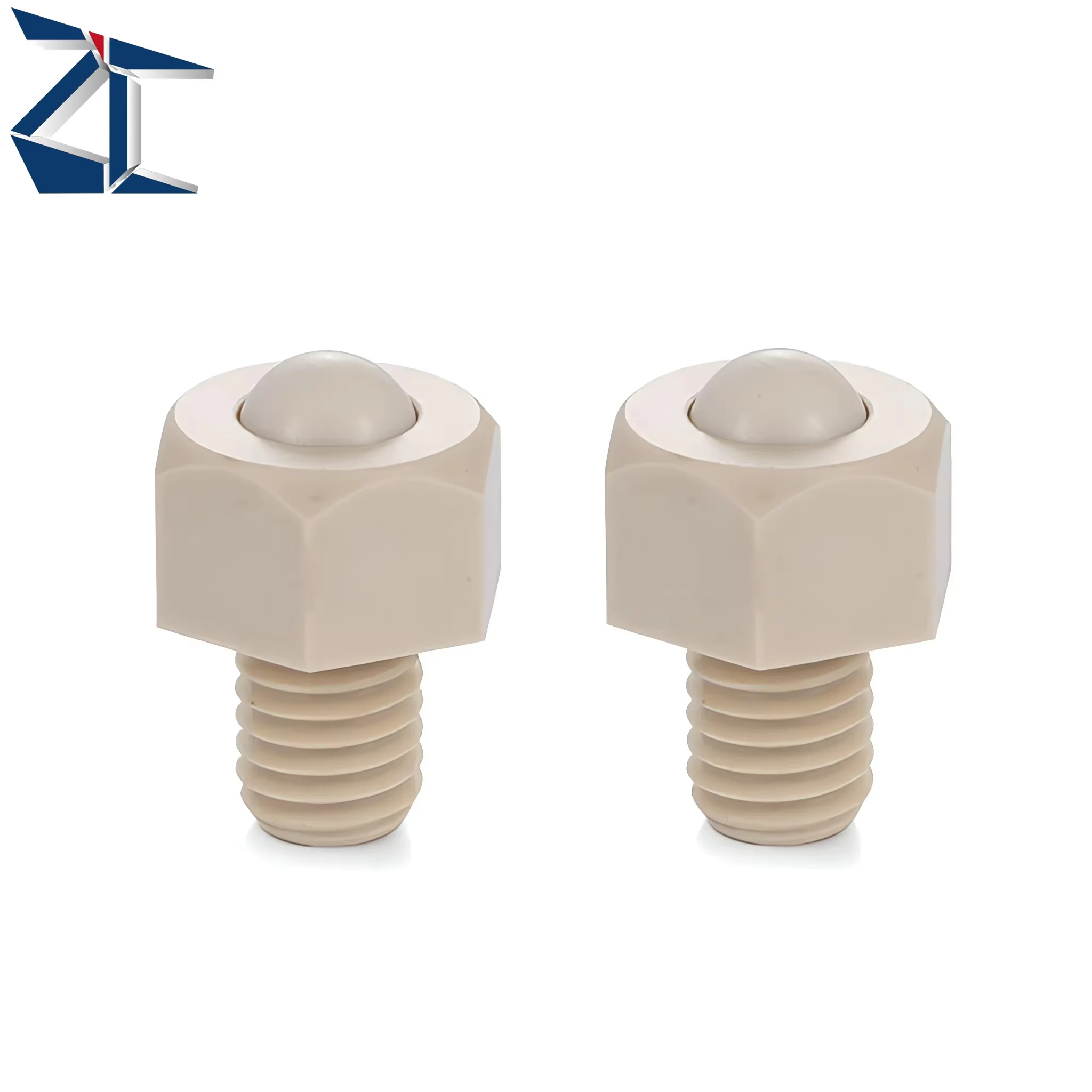 ZBCHLJJ PEEK External Hexagon Bulls Eye Bearing Universal Ball Transfer Roller High Temp Corrosion Resistant