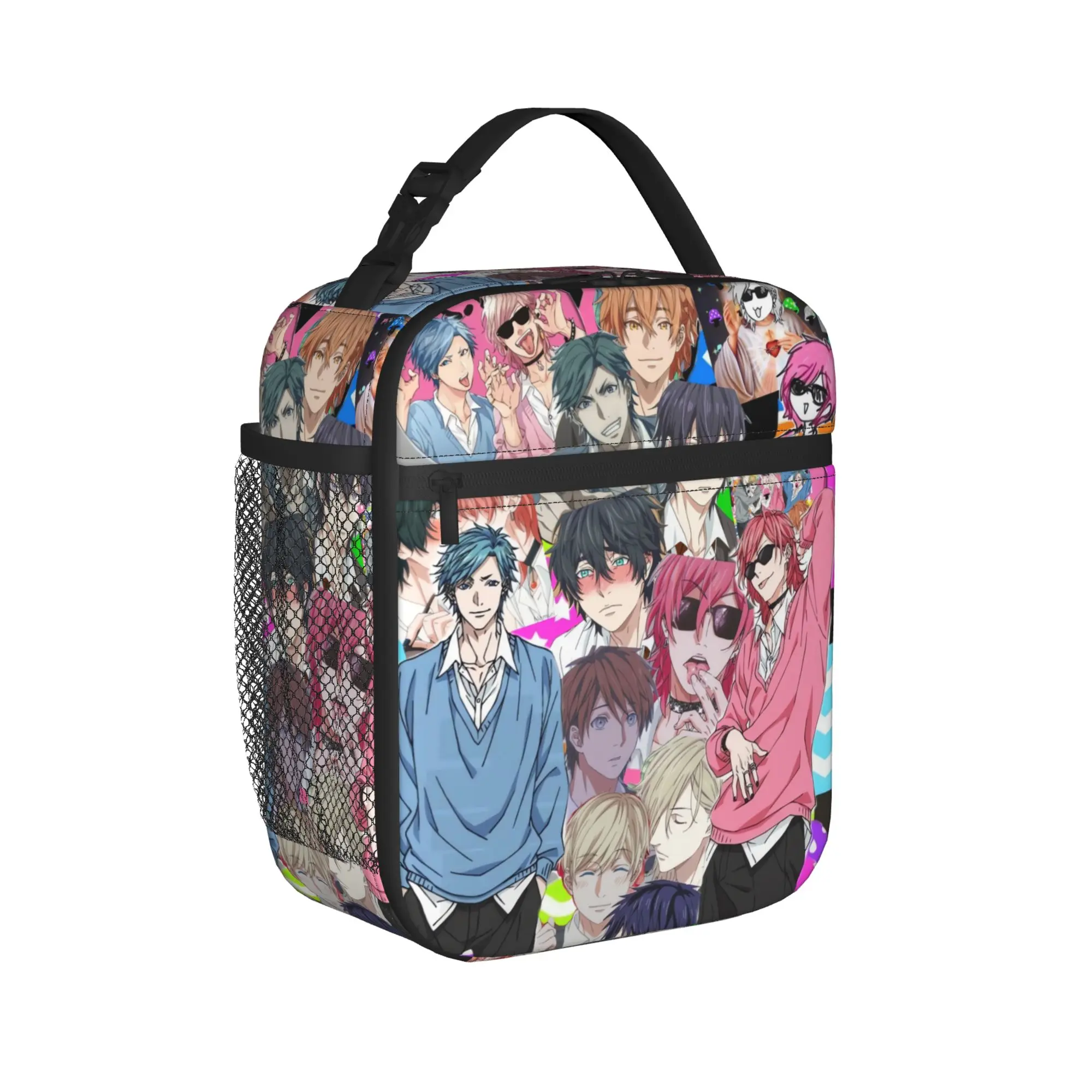 Yarichin B Club Yuri Lunch Bag  Outdoor Picnic Lunch Box For Child Cute Custom Thermal Tote Handbags Portable Zipper Cooler Bag